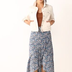 Sonoma High Low Floral Skirt in Blue
